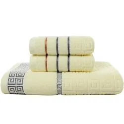 Luxurious large bath / face / hand towel - cotton - 70 * 140cm - 3 pieces setTextile
