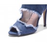 High heel denim sandals - with back zipperSandals