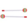 Drum mallets - sticks - colorful round lollipop shaped - 1 pairDrums