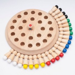 Memory matchstick - chess game board - educational toy - woodenWooden