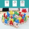 Mini wooden train with alphabet - educational toyWooden