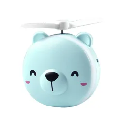 Mini pocket mirror - with fan - LED light - piggy head shapeMake-Up