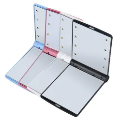 Makeup mirror - with 8 LED light - foldableMake-Up