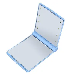 Makeup mirror - with 8 LED light - foldableMake-Up
