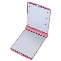 Makeup mirror - with 8 LED light - foldableMake-Up