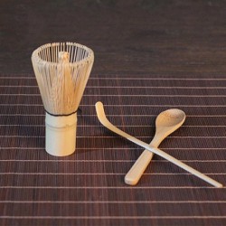 Japanese matcha tea set - bamboo whisk - scoop - tea spoon - 3 piecesCutlery