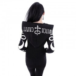 Gothic punk Witch - hoodie with zipper - Witch CraftHoodies & Jumpers