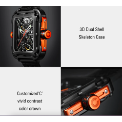 CIGA Design X Series Skeleton - automatic men's watch - stainless steel - waterproofWatches