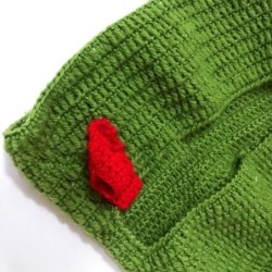 Warm knitted hat - bucket type - balaclava - with frog eyesHats & Caps