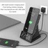 Wireless fast charger - phone holder - Bluetooth speaker - FM radio - alarm clock - LED - USBHolders