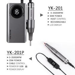 Professional nail drill machine - electric nail file - for manicure / pedicure - rechargeable - 35000 RPM - 30WNail drills