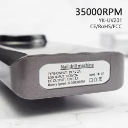 Professional nail drill machine - electric nail file - for manicure / pedicure - rechargeable - 35000 RPM - 30WNail drills