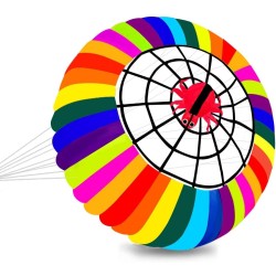 Colorful rainbow with spider - large kite - 2.5mKites