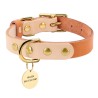 Leather collar - for dogs / cats - personalized pet name - phone number - ID tagCollar & Leads