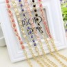 Fashionable metal belt - long thin chain - with colorful beads - adjustableBelts
