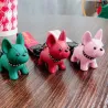 Leather keychain - with French Bulldog dogKeyrings