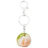 Metal keychain - with acrylic tangerineKeyrings