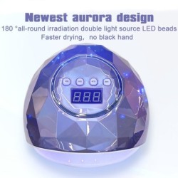 Professional nail dryer - UV lamp - 78W - 39 LED - LCD display - aurora designNail dryers
