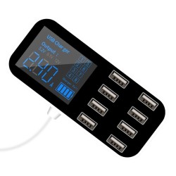 Car charger - 8- port USB - charging station - HUB with LCD displayInterior parts