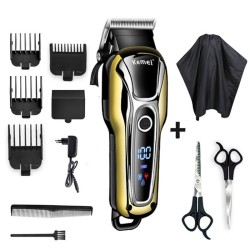 Kemei - professional hair trimmer - cordless - with LED display