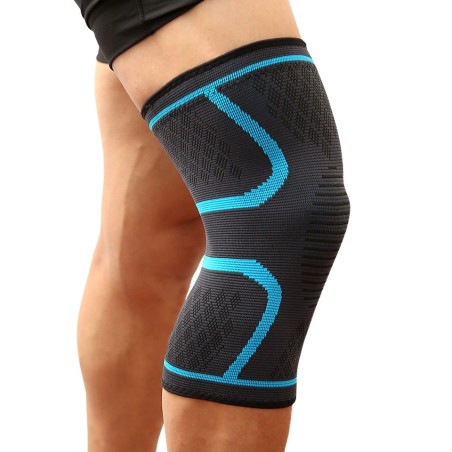 Protective sports knee pad - elastic compression sleeve