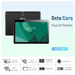 10.1 inch 4G tablet - 2GB RAM - 32GB ROM - Google Play - Android 9 - Octa Core - WiFi - Bluetooth - GPS - camera