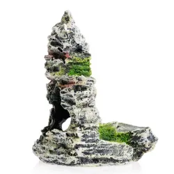 Moss tree house - with cave - resin aquarium decorationAquarium