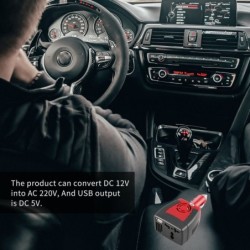 Car cigarette lighter power inverter - adapter - with USB charging port - 150W - 12V DC to 220V ACCigarette lighters