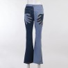 Skinny jeans - wide leg - with a hand pattern - two-colorPants