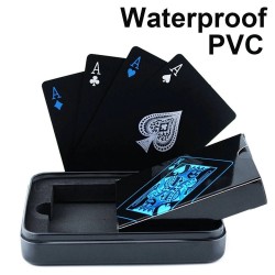 Black poker playing cards - waterproof - with casePuzzles & Games
