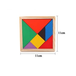 Wooden tangram jigsaw - puzzle blocks - educational toyWooden