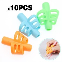 Pencil / pen holder - silicone aid grip - finger posture correction - 10 pieces