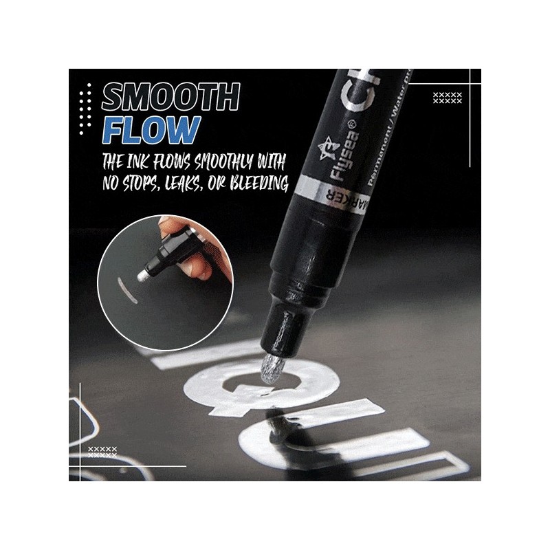 Liquid silver marker - mirror chrome finish - permanent inkPens & Pencils