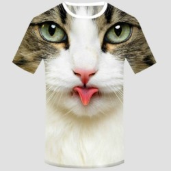 Classic short sleeve t-shirt - 3D cat printed - unisexBlouses & shirts