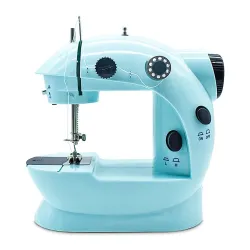Mini sewing machine - portable - foot pedal / hand table / threads - with lightTextile