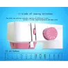 Mini electric sewing machine - dual speed - double threads - leaves / birds patternTextile