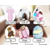 Mini electric sewing machine - dual speed - double threads - leaves / birds patternTextile