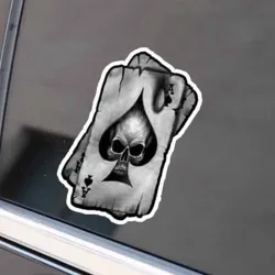Reflective car / motorcycle sticker - skull / Aces cardsStickers