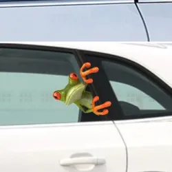 Car window sticker - peeking frog - waterproofStickers
