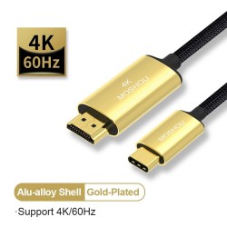 USB C HDMI cable Type-C to HDMI - Thunderbolt 3 - converter - adapter - 4K 60Hz - for MacBook / Huawei Mate 30 40 ProCables