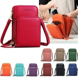 Small shoulder bag - with zippers / touch screen - multifunctional - leatherBags