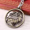 Round metal keychain with dragonKeyrings