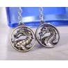 Round metal keychain with dragonKeyrings