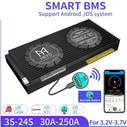 BMS Lifepo4 4S smart battery - with balancer - Bluetooth / Android / IOS - 12V - 72V - 30A - 200A