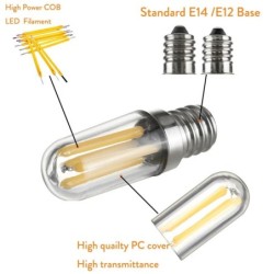 Mini LED bulb - dimmable - for fridge / freezer - 1W / 2W / 4W - E14 / E12 - 10 piecesE14