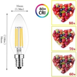 LED bulb - candle type - dimmable - 6W - E12 / E14E14