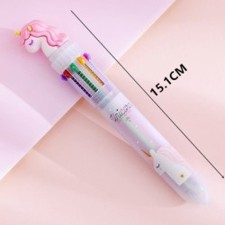 Multi coloured gel pen - with flamingo - 10 ink colorsPens & Pencils