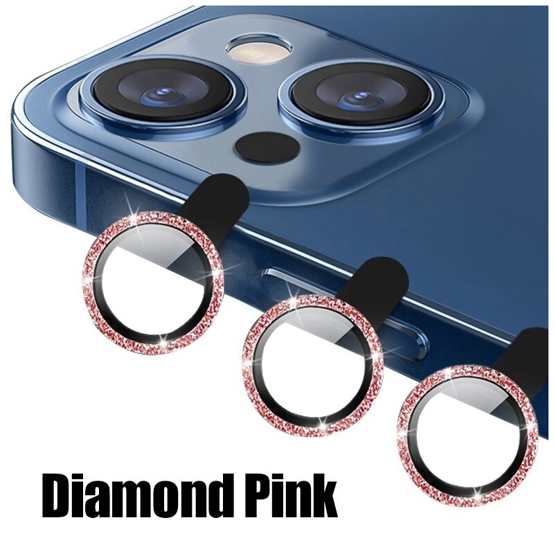 Diamond camera lens protector - glitter metal ring - for iPhoneProtection