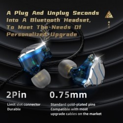 QKZ ZXN - high resolution earphones - in-ear wired headset - dual magnet - 2 Pin - 1DDEar- & Headphones