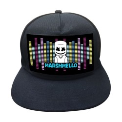 Trendy DJ baseball cap - light-up - with sound activated detachable screenHats & Caps